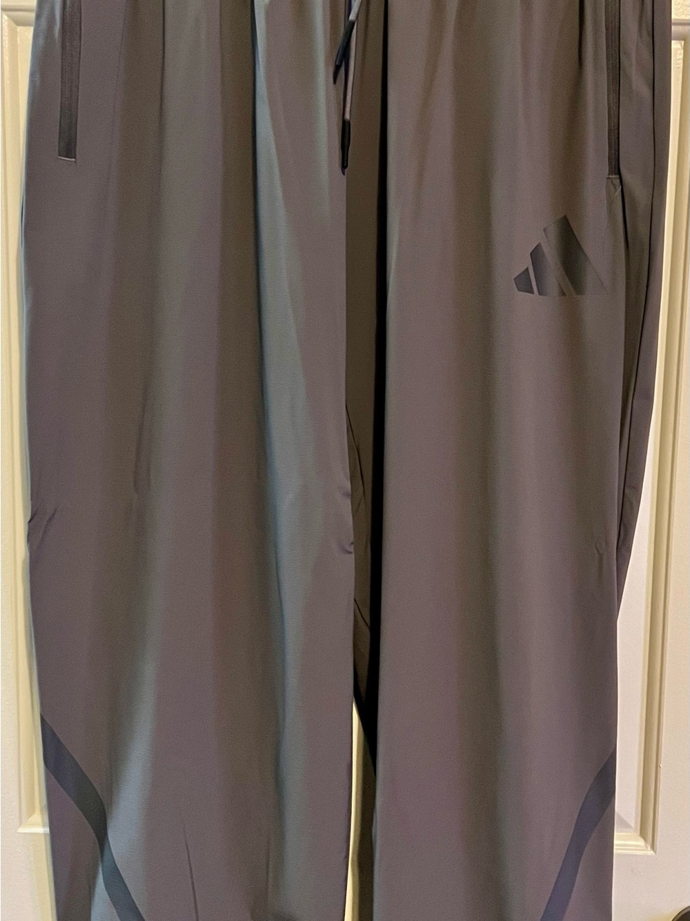 Adidas Men’s Gray Essentials Small Logo Stanford Wind Pants - Size XL
